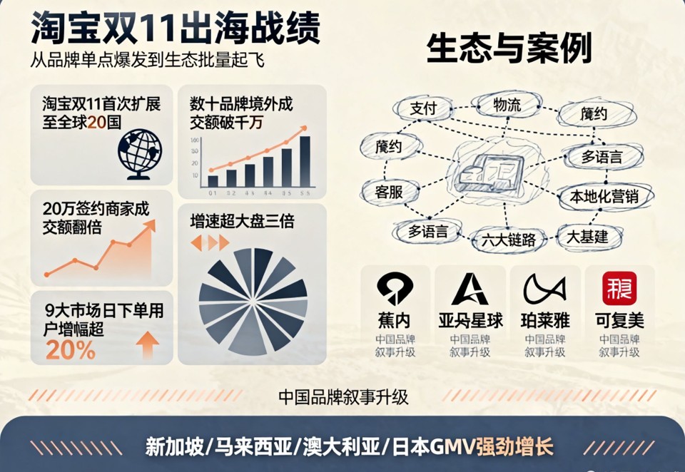 从淘宝双11出海战绩，看中国品牌全球化的新“基础设施红利”